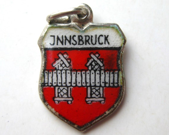 Vintage Charm Innsbruck Austria 800 Silver Enamel… - image 1