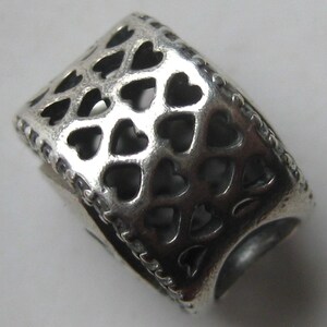 Authentic PANDORA Disney Mickey & Minnie Mouse Sweetheart Kissing Sterling Silver CZ Bracelet Charm image 5