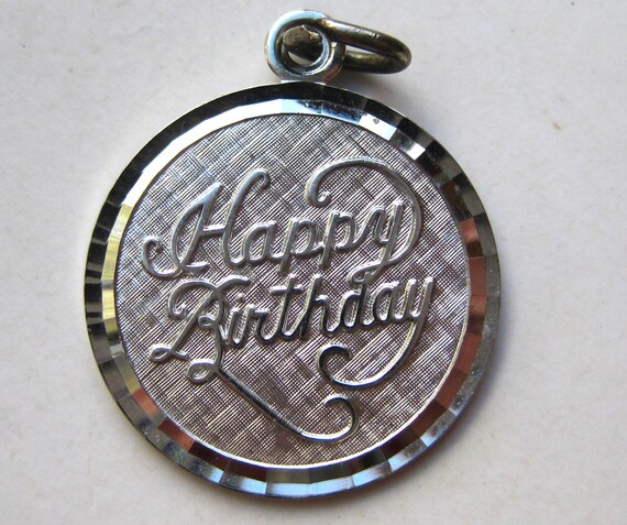 Vintage Charm Sterling Silver Happy Birthday Brac… - image 5