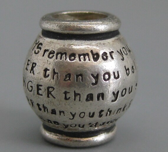 IBB Charm Sterling Silver Heart Braver than you B… - image 3