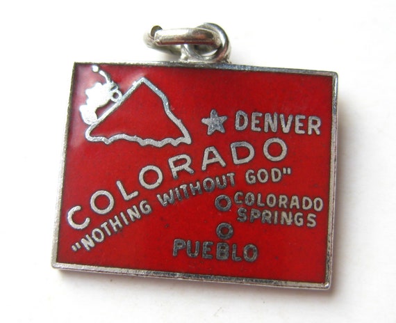 Vintage 50s Colorado State Souvenir Sterling Silv… - image 1