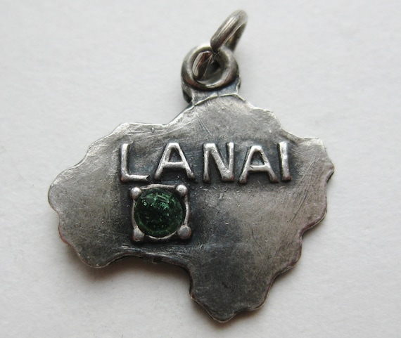 Hawaii Charm Hawaiian Island Lanai Sterling Silve… - image 1