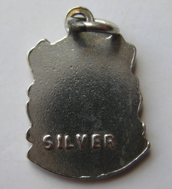 Vintage Charm Sterling Silver Enamel Hastings Eng… - image 2