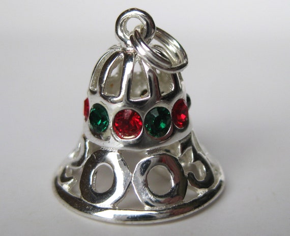 Vintage 2003 Sterling Silver Jeweled Christmas Be… - image 4