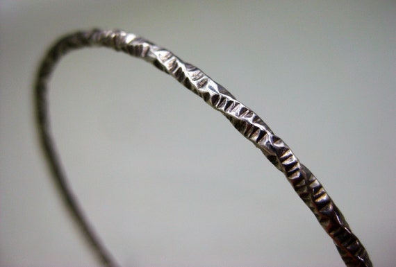 Fine Vintage Sterling Silver Bangle Bracelet - image 1