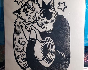 Sweet Dreams Kitty-linodruk