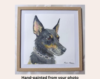 Custom Watercolor Pet Portrait - Hand Painted Dog or Cat Art, Personalized Pet Lover Gift