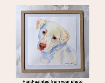 Custom Watercolor Pet Portrait - Hand Painted Dog or Cat Art, Personalized Pet Lover Gift