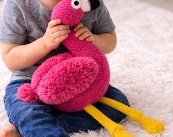 Crochet Flamingo Pattern: Amigurumi Bird Toy (PDF)