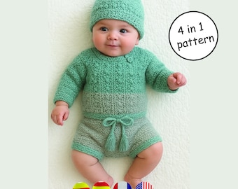 Baby Crochet Dress, Pant & Hat Pattern – PDF Download