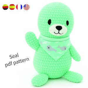 Sunny the Seal – Crochet Plushie PDF Pattern – Low-Sew Amigurumi Tutorial – Beginner-Friendly