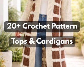 Crochet Top & Cardigan Patterns Bundle | Boho, Summer Styles (PDF Download)