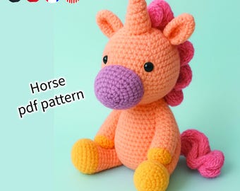 No-Sew Horse Amigurumi Crochet Pattern: Plush Toy DIY (PDF Pattern