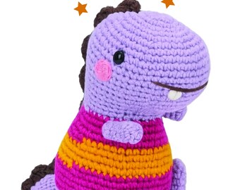 Patrón de ganchillo de dinosaurio para Halloween: Amigurumi jurásico (descarga en PDF)