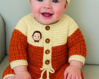 Baby Crochet Outfit Pattern Set, Top, Leggings, Cap (PDF)