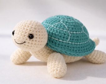 Turtle Amigurumi Crochet Pattern: PDF Handmade Toy (13in, US Terms)