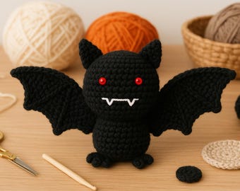 Halloween Bat Crochet Pattern: Spooky Garland Amigurumi (PDF Download)