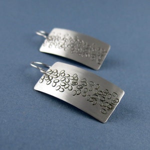 Silver Zen Handmade Earrings, "Pebble Path"