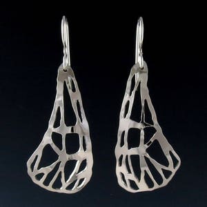 Sterling Silver Moth Butterfly Wing Earrings