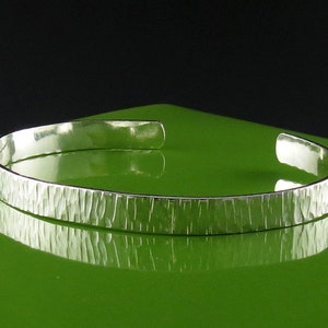 Delicate Hammered Sterling Silver Cuff Bracelet-Handmade