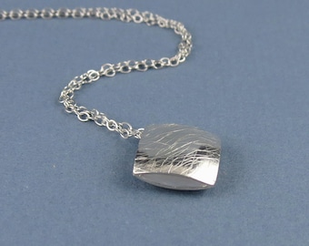 Petite Zen Reversible Silver Pendant