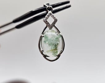 Natural Phantom Quartz Pendant | 925 Sterling Silver