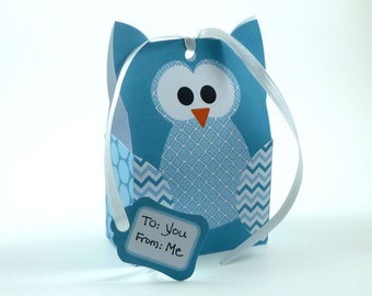 Printable DIY Owl Gift Bag Template Pink Owl Party Favor | Etsy