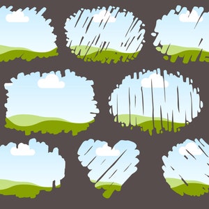 Canva-ramar: 20 ramar i Scribble-stil, grunge-mönster (PDF-nedladdning) bild 4