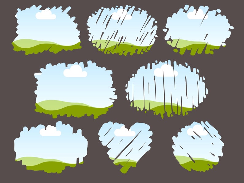 Canva-ramar: 20 ramar i Scribble-stil, grunge-mönster (PDF-nedladdning) bild 4