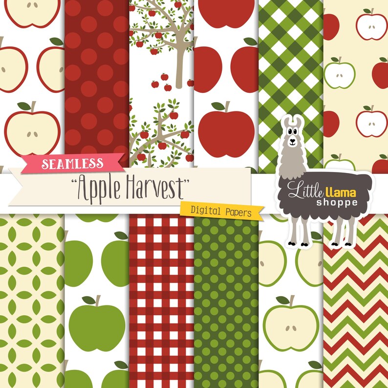 Apple Digital Paper, Autumn Digital Papers, Apple Trees Backgrou Apple Digital Paper, Autumn Digital Papers, Apple Trees Backgrou