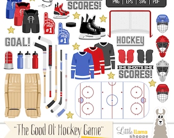 Hockey Clipart | Ice Hockey Clip Art | Sports Graphics | EPS SVG pdf png | Commercial Use