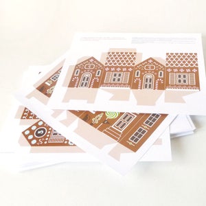 Printable Advent Calendar, Gingerbread Houses, DIY Paper Christmas Village image 4