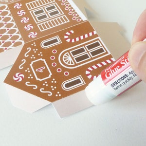 Printable Advent Calendar, Gingerbread Houses, DIY Paper Christmas Village image 5