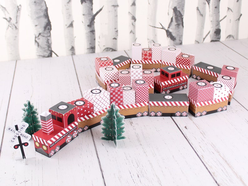 Printable Train Advent Calendar the Peppermint Etsy
