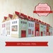 Advent Calendar Printable Christmas Village, DIY Paper Houses 