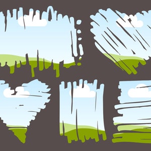 Canva-ramar: 20 ramar i Scribble-stil, grunge-mönster (PDF-nedladdning) bild 6
