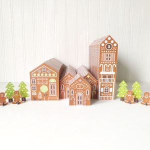 Printable Advent Calendar, Gingerbread Houses, DIY Paper Christmas Village image 6