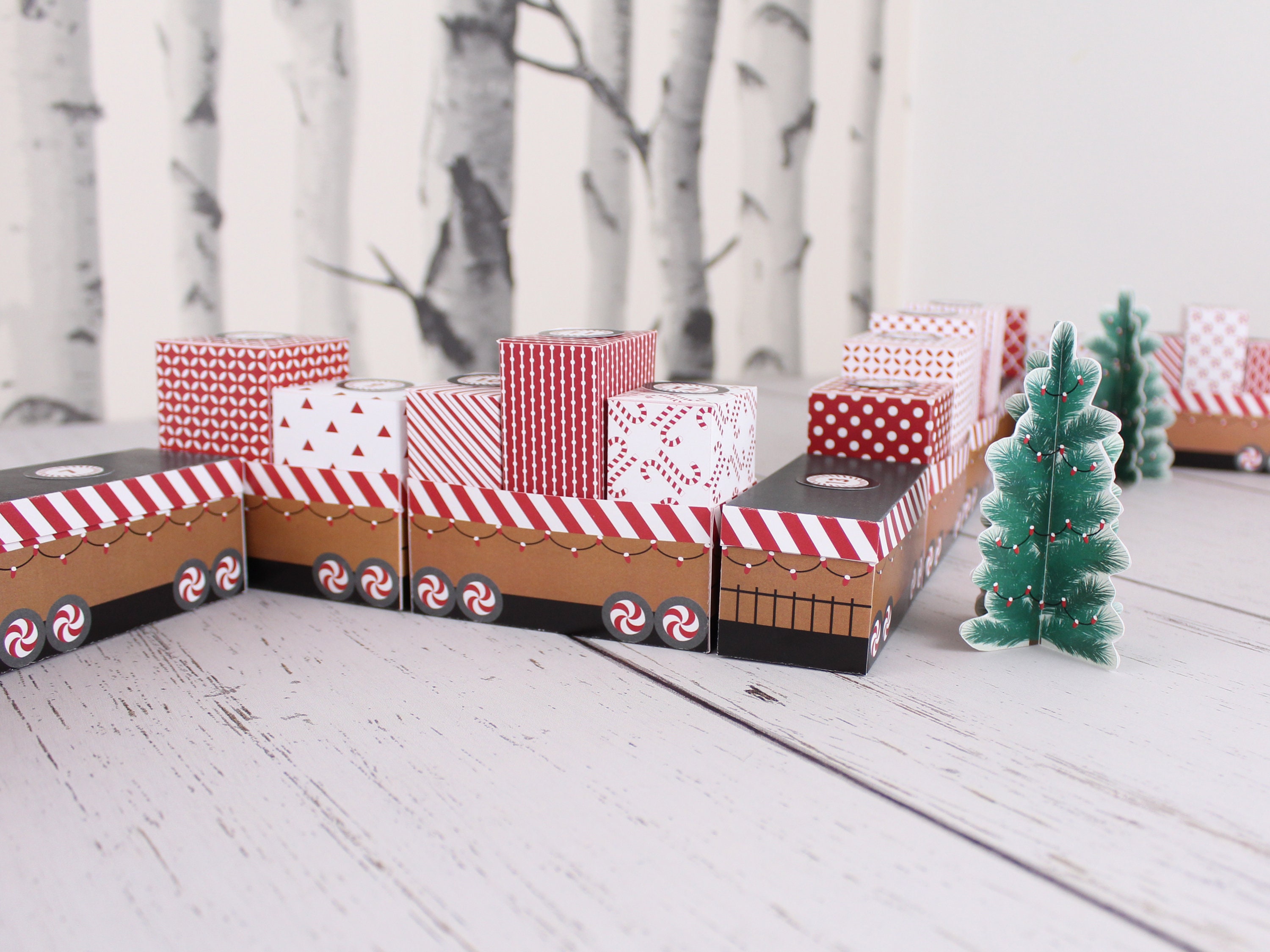 Printable Train Advent Calendar the Peppermint Etsy Canada
