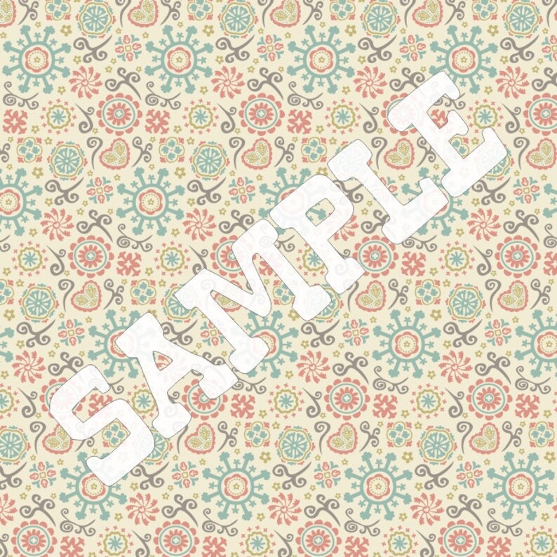 Retro Floral Digital Scrapbook Paper Digtial Paper Pack Etsy