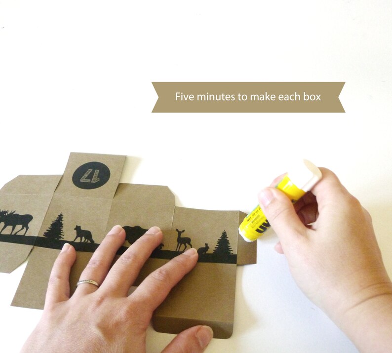 Printable Advent Calendar Countdown to Christmas Woodland image 8