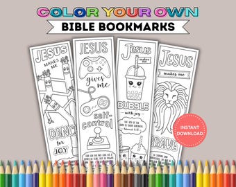 Bible Coloring Bookmarks | Printable Scripture Bookmarks to Colour In | Activity for Adults and Children