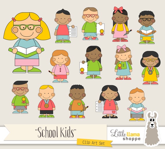 Children Clip Art School Kids Clipart Black And White Etsy Children Clip Art School Kids Clipart Black And White Etsy