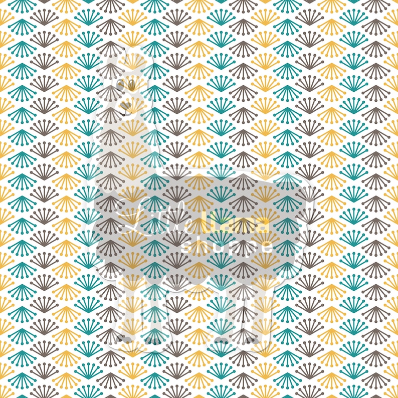 SALE Mid Century Modern Digital Scrapbook Paper Seamless Etsy