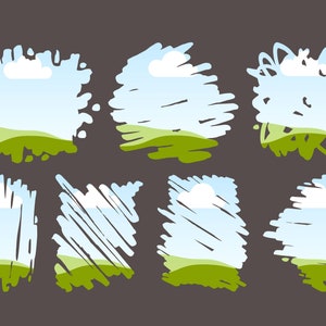 Canva-ramar: 20 ramar i Scribble-stil, grunge-mönster (PDF-nedladdning) bild 5