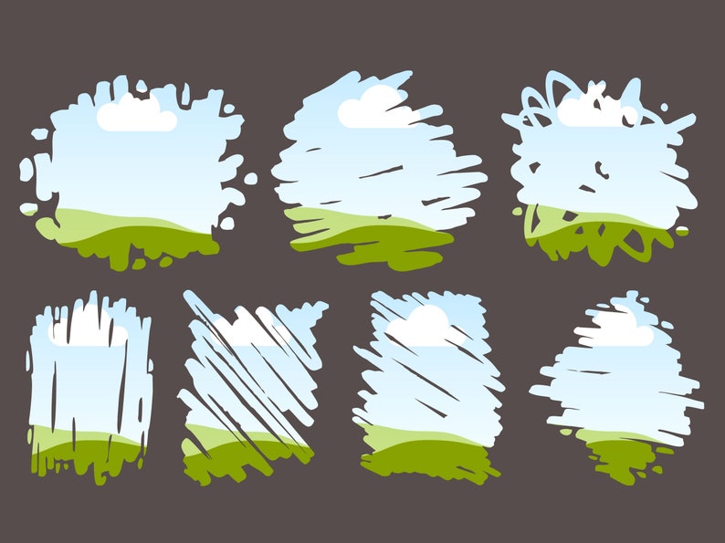 Canva-ramar: 20 ramar i Scribble-stil, grunge-mönster (PDF-nedladdning) bild 5