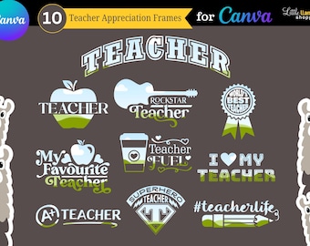 Teacher Appreciation Canva Frames: Image Crop Templates (PDF Download)