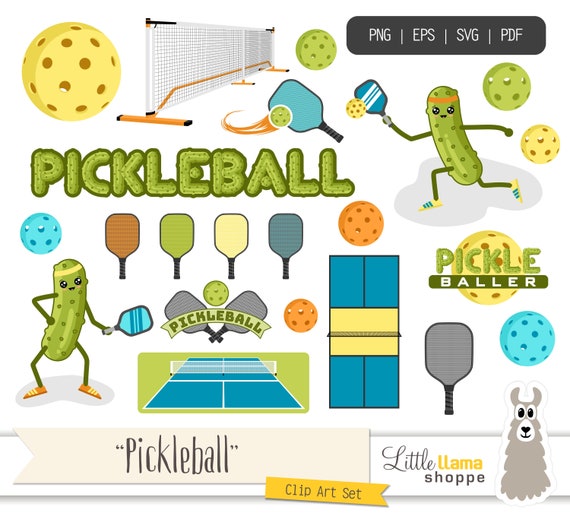 Pickleball Clipart | SVG, PNG, eps, and pdf
