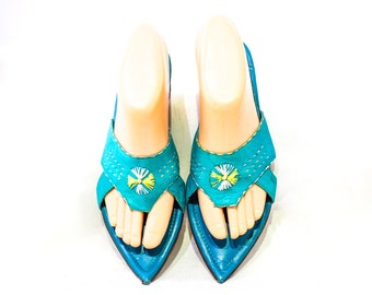 aqua blue flats