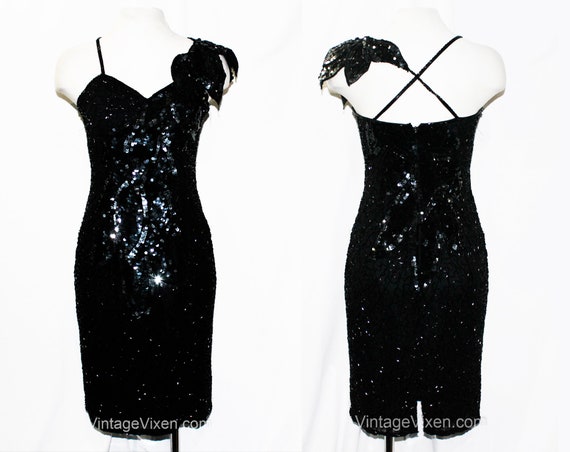 sexy black sequin dress Black Sequin Prom Dress Mermaid main image 0