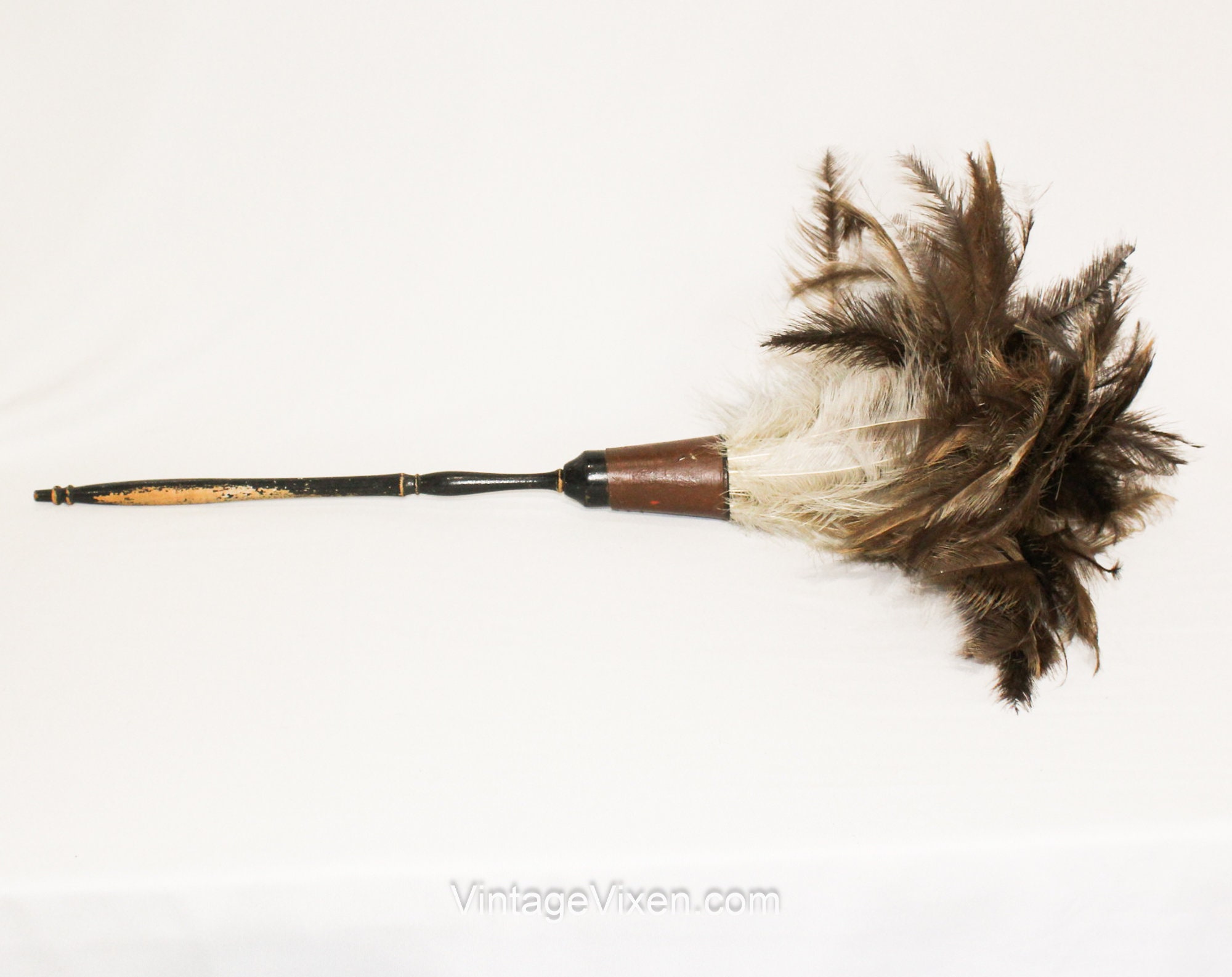 Big Feather Duster Antique Victorian 1800s 1900s Maid's Ostrich